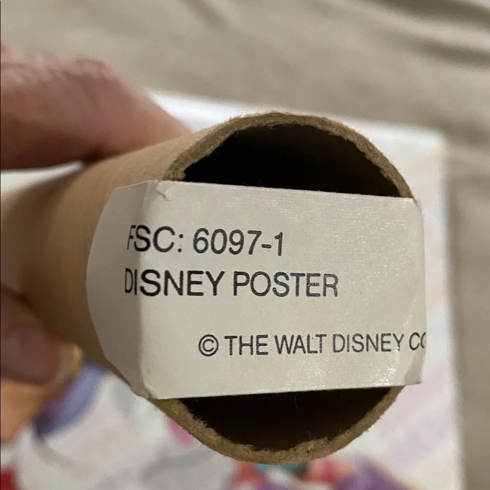 Adorable Disney Mickey and Minnie Poster- Vintage - New in Pkg